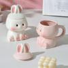 Керамическая кружка Kawaii Rabbit – Милая кофейная чашка в стиле INS для пар, молочного чая, завтрака, подарка на день Святого Валентина