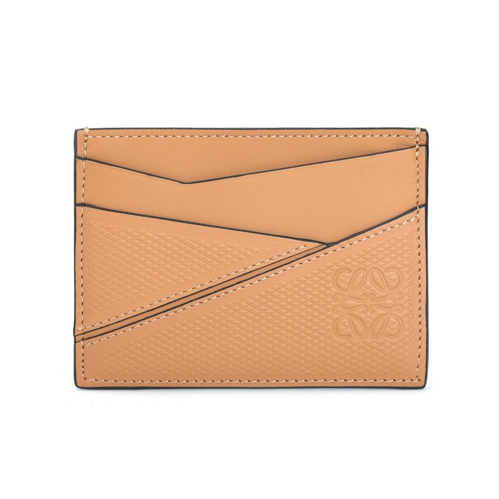 LOEWE Puzzle Cow Leather Card Holder Men's Warm Sand C510V33X06-2586
