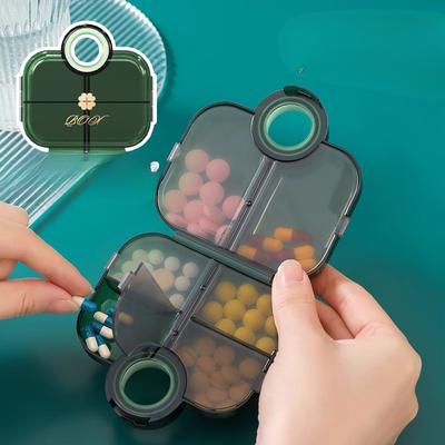 Портативная мини-коробка для лекарств Герметичная и влагостойкая Восьмисекционная коробка для упаковки и хранения лекарств