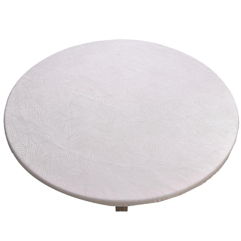 Round Waterproof Table Cover Cloth Protector Polyester Tablecloth Catering Fitted Table Cover with Elastic Edged