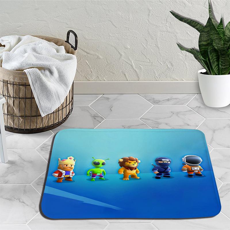 Ковер с героями мультфильмов Stumble Guys, ковер для игр, украшение для спальни, коврик для йоги, аниме, уличный ковер, нескользящий ковер, подарок на день рождения