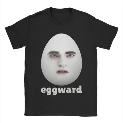 Мем-футболка 'Twilight Eggward' для унисекс, винтажная, из чистого хлопка, с круглым вырезом, с коротким рукавом, оригинальные топы