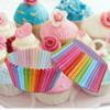 100 шт. Красочные радужные бумажные стаканчики для кексов, Бумажные стаканчики для кексов, Поднос для маффинов для вечеринки, Формы для выпечки, Подставки, Вкладыши для кексов, Свадебная вечеринка