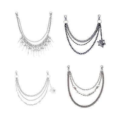 Хип-хоп брючная цепочка Клюв Кластер для танцоров Панк Тренд 2000-х Джинсовые многослойные цепи для дерзких уличных образов