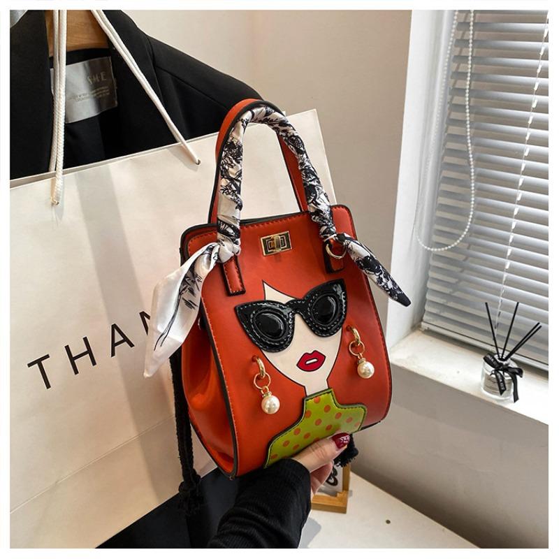 Модная осенне-зимняя сумка для очков, ретро, через плечо, кроссбоди, с жемчужными заклепками, премиальная текстура, женская сумка