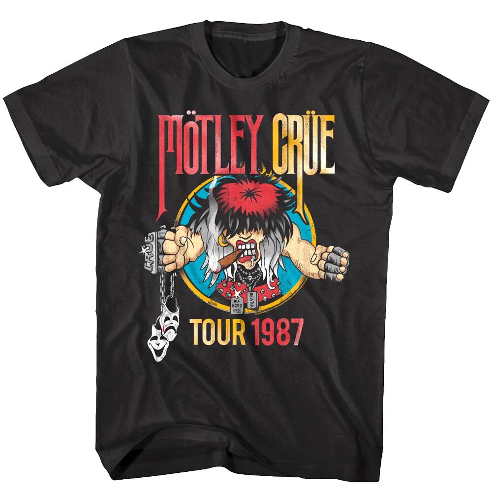 Мужская футболка Motley Crue Cartoon Girls Tour 1987 Хэви-метал Рок-концерт