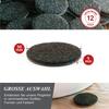 The Felt Store Round Self-Adhesive Felt Pads 12 Pcs Diameter 50 Mm Thickness 5 Mm Brown for Furniture Floor Chair