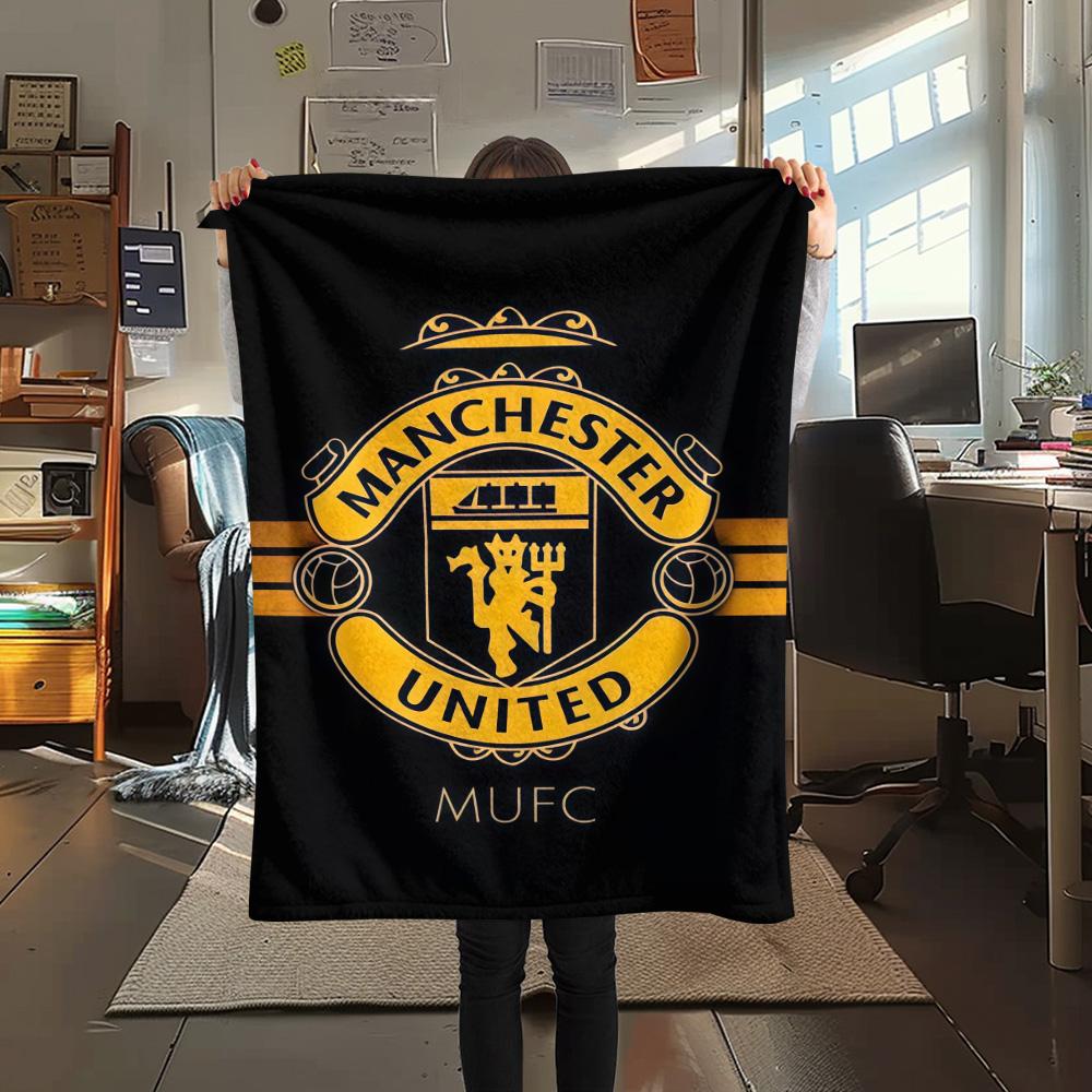 Man Utd Print FlAannel Blanket, High quality Comfortable for All Seasons, Home Decor, Warmth and Comfort