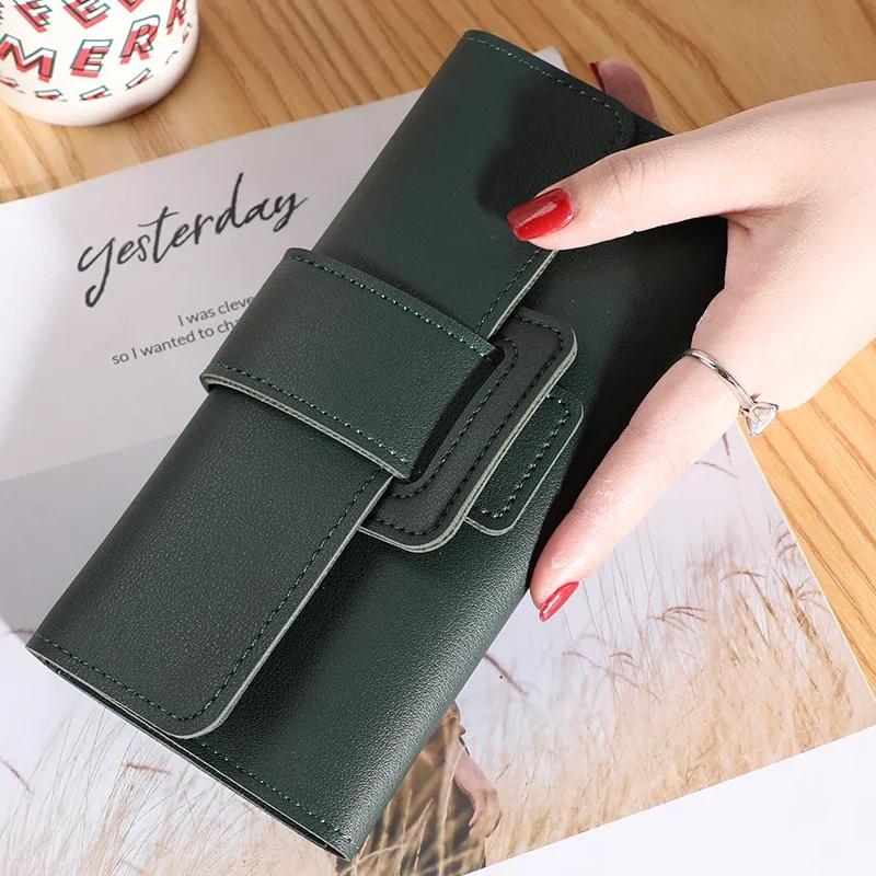 Женский кошелек, держатель для карт, кошельки для монет, клатч, держатель для телефона, кредитная карта, женская роскошная кожаная сумка большой емкости с застежкой-молнией