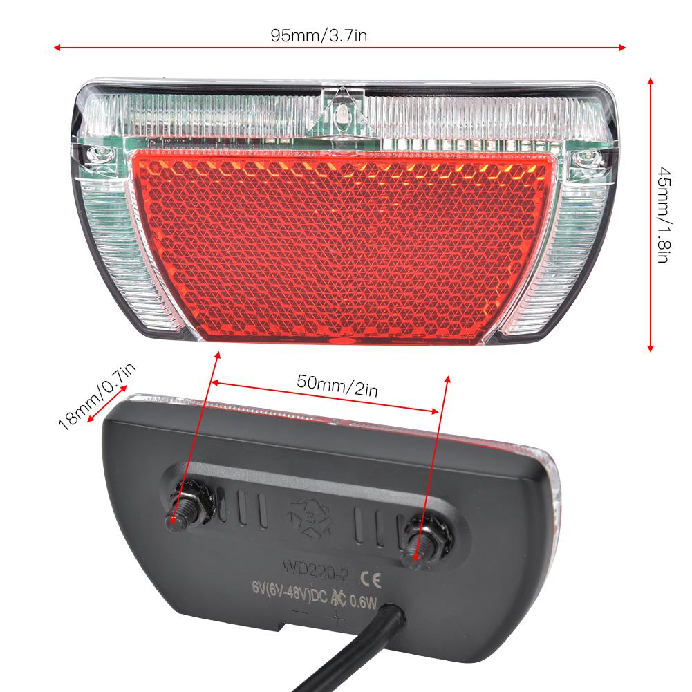 Аксессуар для электровелосипеда Светодиодный указатель поворота Задний фонарь Стоп-сигнал 12?48В Универсальный