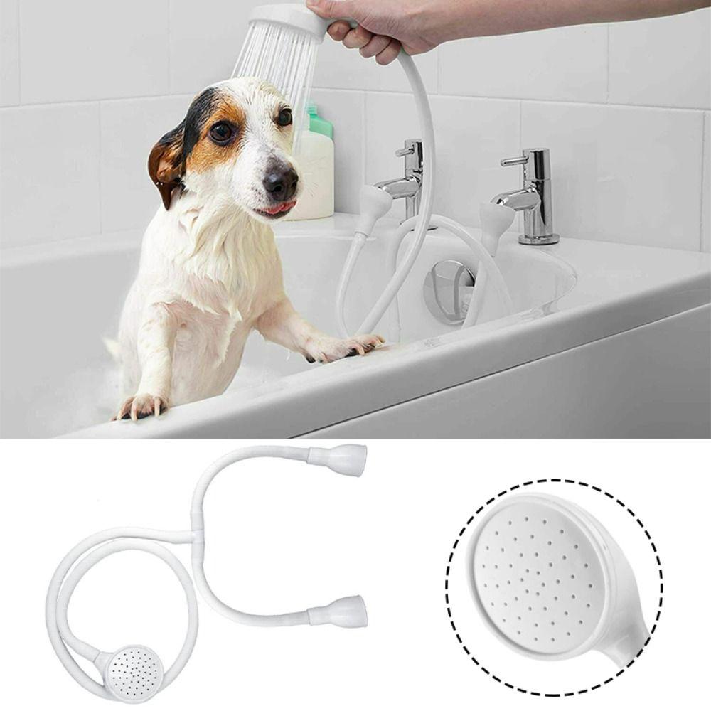 White Sink Spray Hose Double Tap Shower Attachment Head New Bath Shower Head