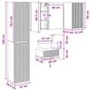 Bathroom Furniture Set 5 pcs Smoked Oak