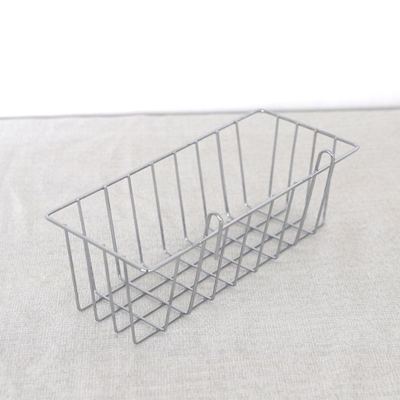 Metal Decorative Storage Basket Iron Grid Flower Pot Hanging Shelf Display Rack
