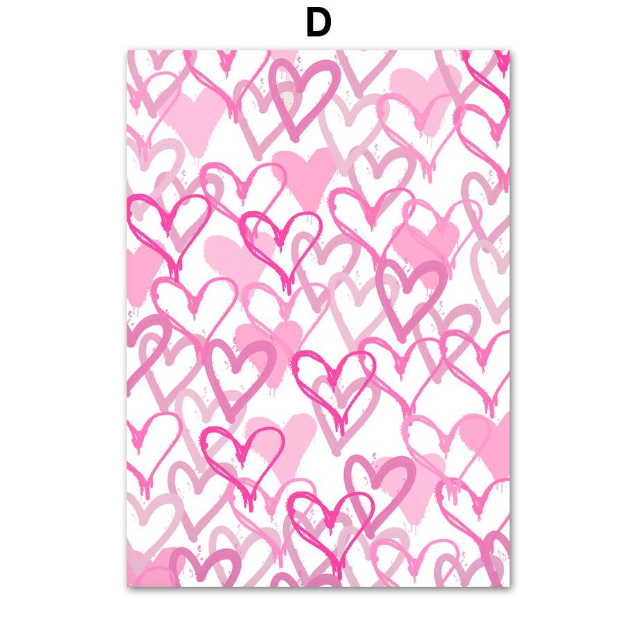 Pink Abstract Girl Flower Butterfly Good Energy Quote Wall Art Canvas Painting Posters And Prints Pictures For Living Room Decor