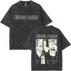 Футболки Crystal Castles Графический Принт Хлопковые Футболки с Эффектом Стирки