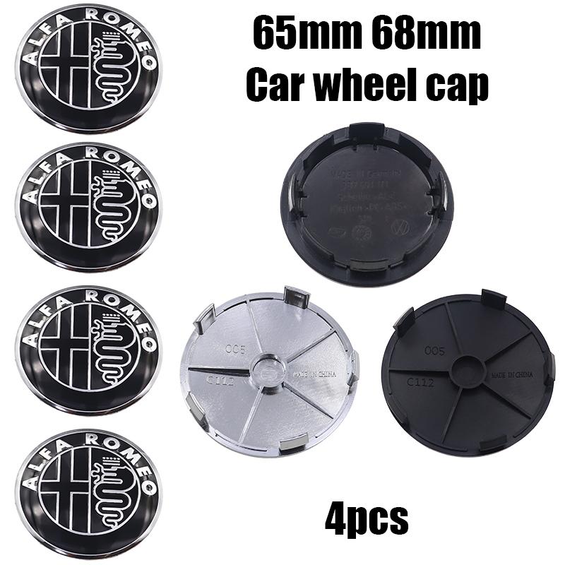 IMKC9 4pcs 65mm 68mm alfa romeo 3D Car wheel emblem Wheel Center Hub auto Rim refit dust-proof badge covers cap styling accessories