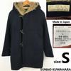 Made In Japan SUNAO KUWAHARA Wool Duffle Coat S Men Black Outer Jacket(USED)