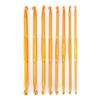 8Pcs Golden Alumina Double End Crochet Hook Knitting Needle Set Weave Craft