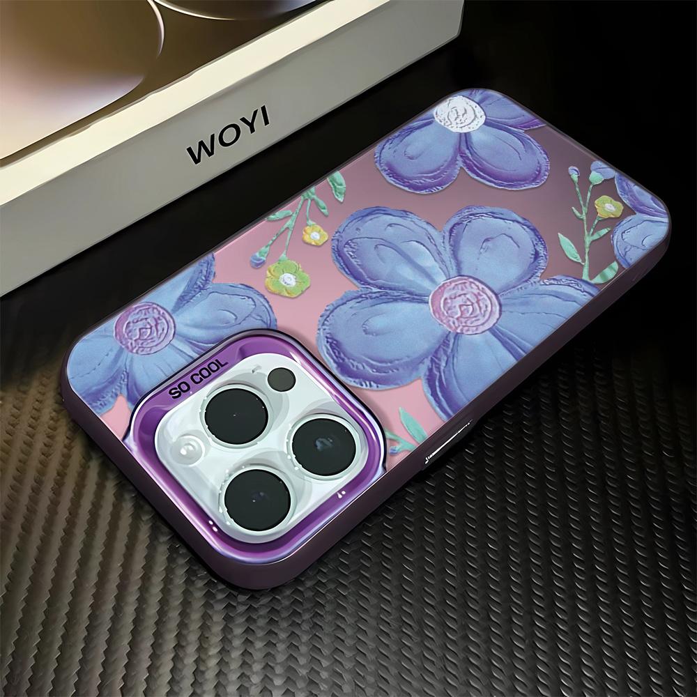 Blue Flowers Case For Iphone 16 Pro Cover For Iphone 15 14 13 12 11 Pro Max Cover Funda Bumber Coque 16 Pro 16E Case