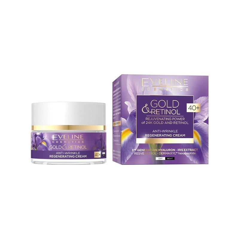 Eveline gold & retinol krem przeciwzmarszczkowy 40+ na dzień i noc 50ml