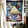 Custom Gravity Falls Wall Hanging Printed Fabric Blanket Decorative Tapestries for Bedroom Living Room Home Decor