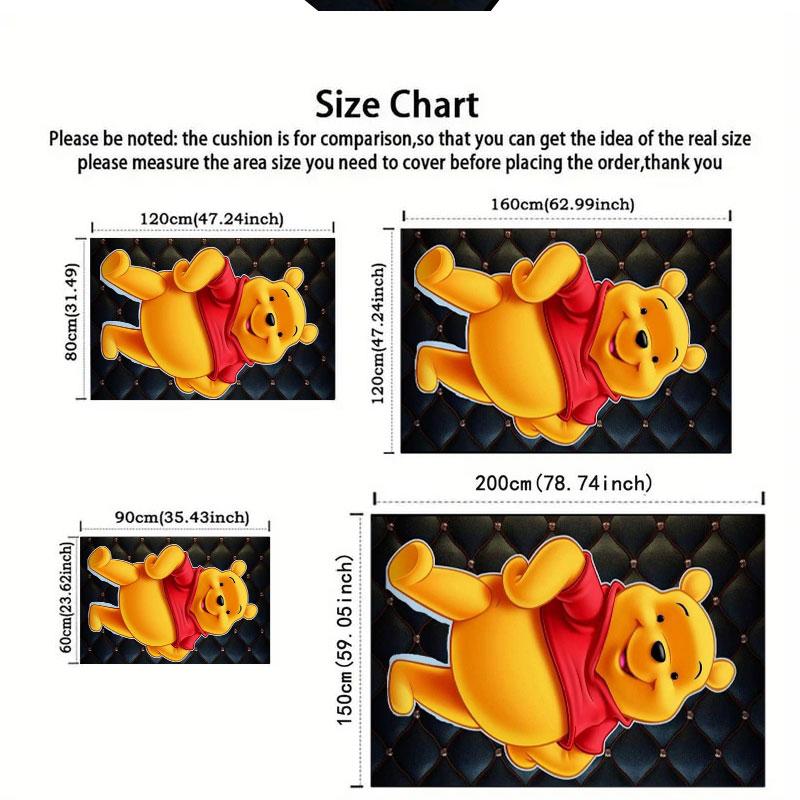 Winnie the Pooh Pattern Rug - Non-slip kitchen mat, outdoor rug, home and bedroom decor, yoga mat, birthday gift.