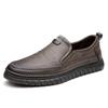 Mens Leather Loafers Non Slip Walking Flats Breathable Outdoor Slip On Casual Shoes for Male Work Office Driving Sneakers Big 48