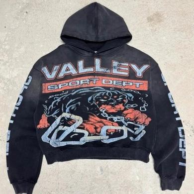Американский мультяшный свитер VALLEY мужской и женский парный свободный джемпер свитер топ худи