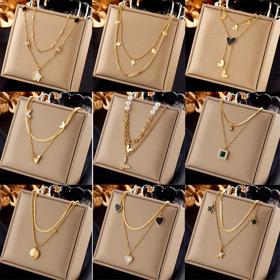 Fashion Niche Pendant Choker Necklace Personalized Layered Irregular Pendant Necklace