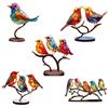 Metal Bird Wild Animal Statue Colorful Tabletop Ornament Vivid Handicrafts Iron Art Decoration