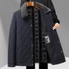 Men's Short Business Lapel Warm Casual Cotton Coat Middle-aged Men's Cotton-padded Jacket Dad Autumn and Winter Clothing