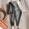 Double-sided Velvet Square Scarf Vintage Ethnic Style Warm Shawl Women 68x68cm