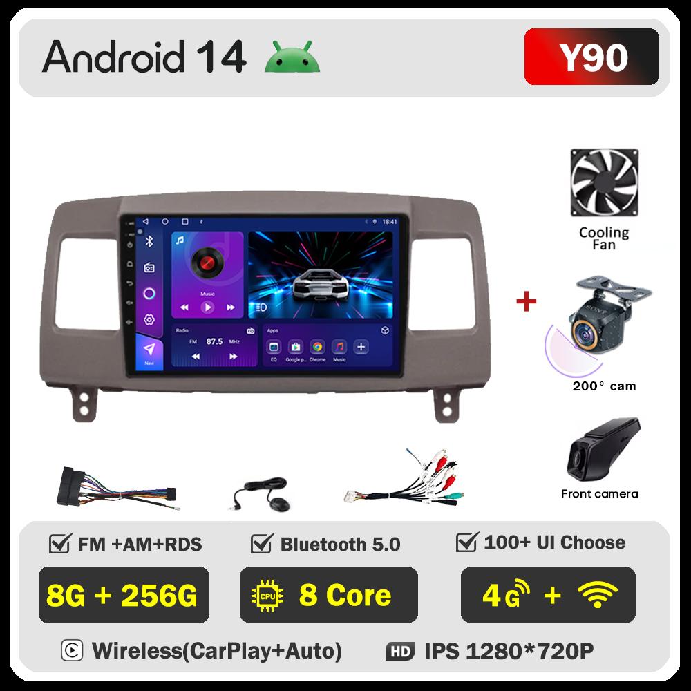 Android 14 для Toyota Mark II 9 X110 2000-2007 автомобильный мультимедийный видеоплеер стерео головное устройство автомагнитола сенсорный экран GPS 5G Wifi