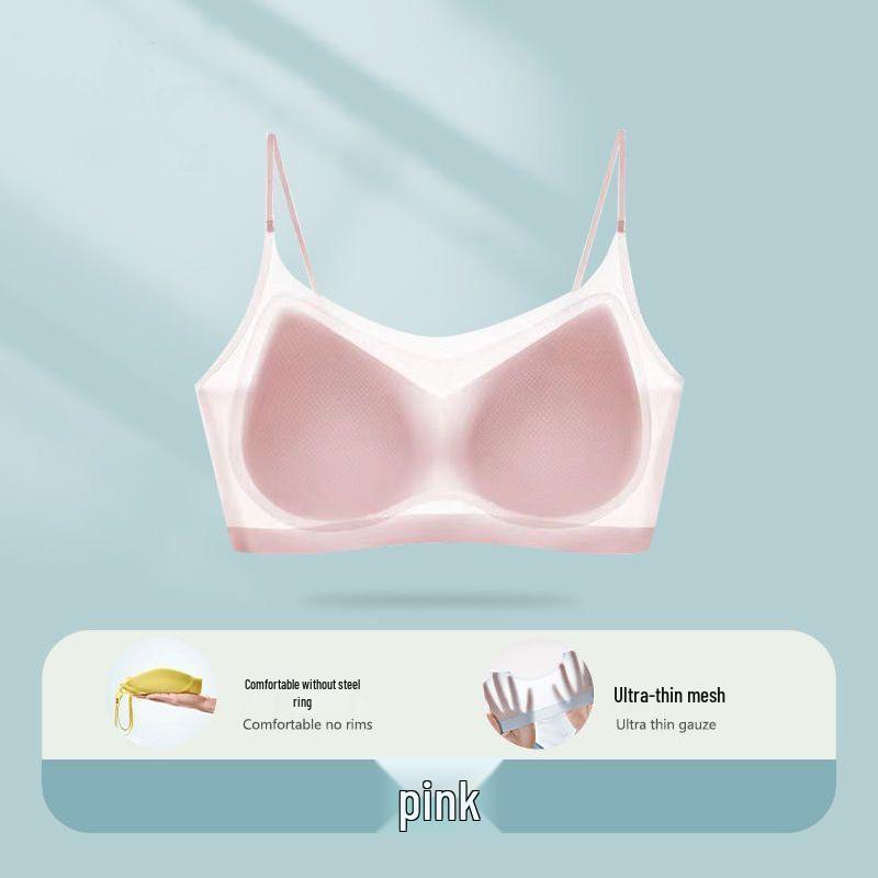 Ultrathin Ice Silk Seamless Sports Bra - Women's Lightweight, Breathable, Small Chest Support