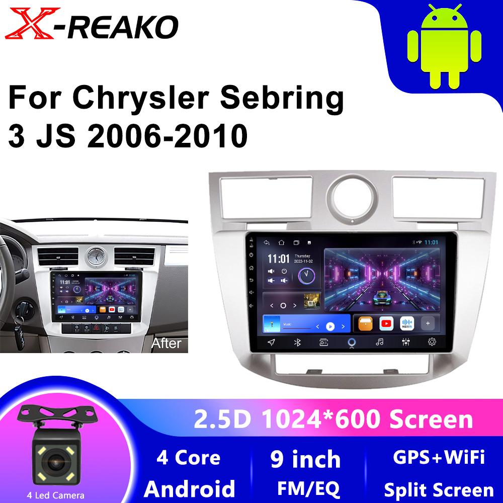 Автомобильное радио для Chrysler Sebring 3 JS Cirrus 2007-2010 WIF навигация GPS стерео Android Auto CarPlay головное устройство 2 Din