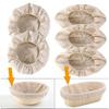 5PC Bread Proofing Basket Cloth Liner Basket Liner Baking Dough Basket Cover Liner Oval Linen Sourdough Proofing Cloth for Baking 2pcs