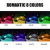 Universal Car RGB Ambient Lights LED Strip Interior Atmosphere Lamps 8 Colors Decorative Off Road 4x4 SUV Automobile Accessories