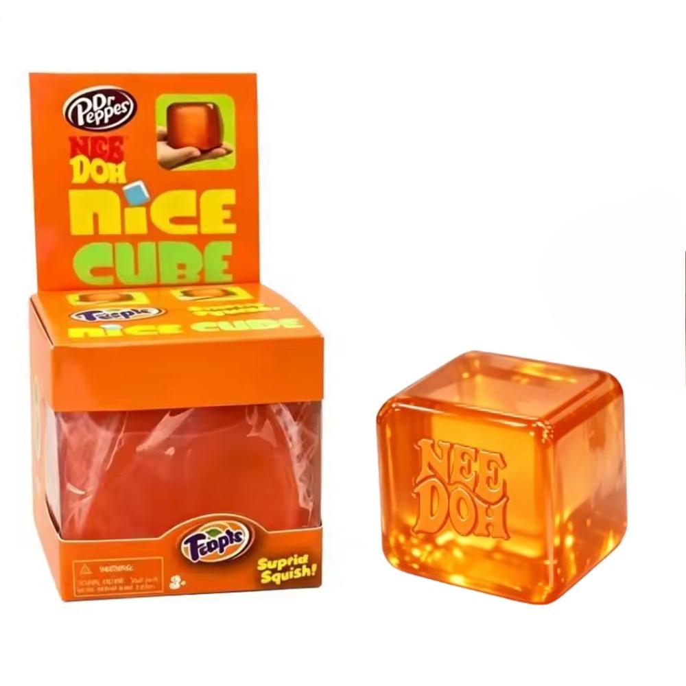 Суперпопулярный сенсорный кубик Schylling Needoh Nice Cube, кубик для снятия напряжения при сжатии и надавливании, сжимаемый Fidget лими