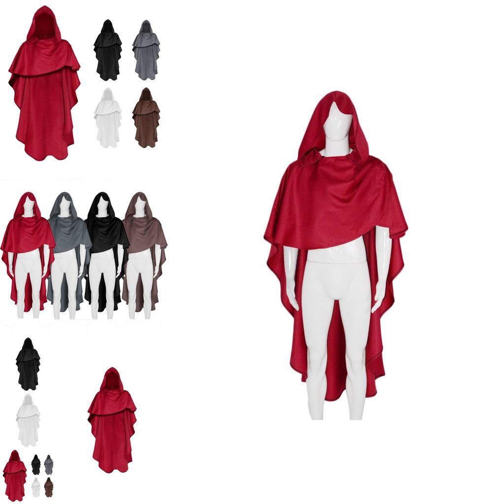 Стильный плащ средневекового рыцаря 2023 года, костюм для косплея на Хэллоуин, для игры, аниме, ролевой игры, черный