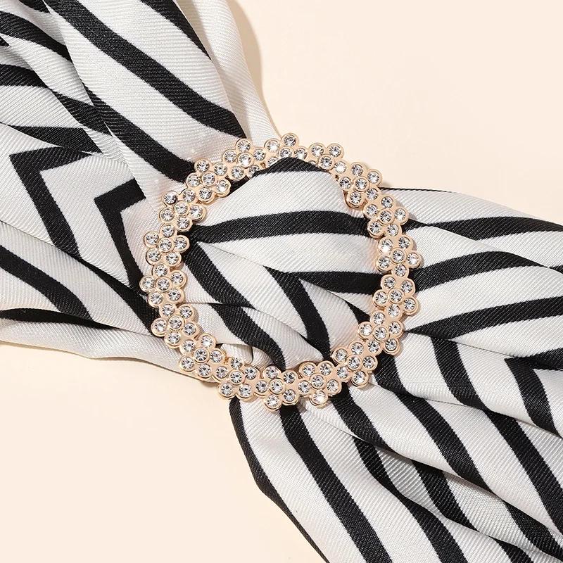 Сплав Многофункциональная Пряжка для Шарфа Изысканная Заколка для Ремня в Японском Стиле Модная и Универсальная Пряжка для Шарфа с Бриллиантами