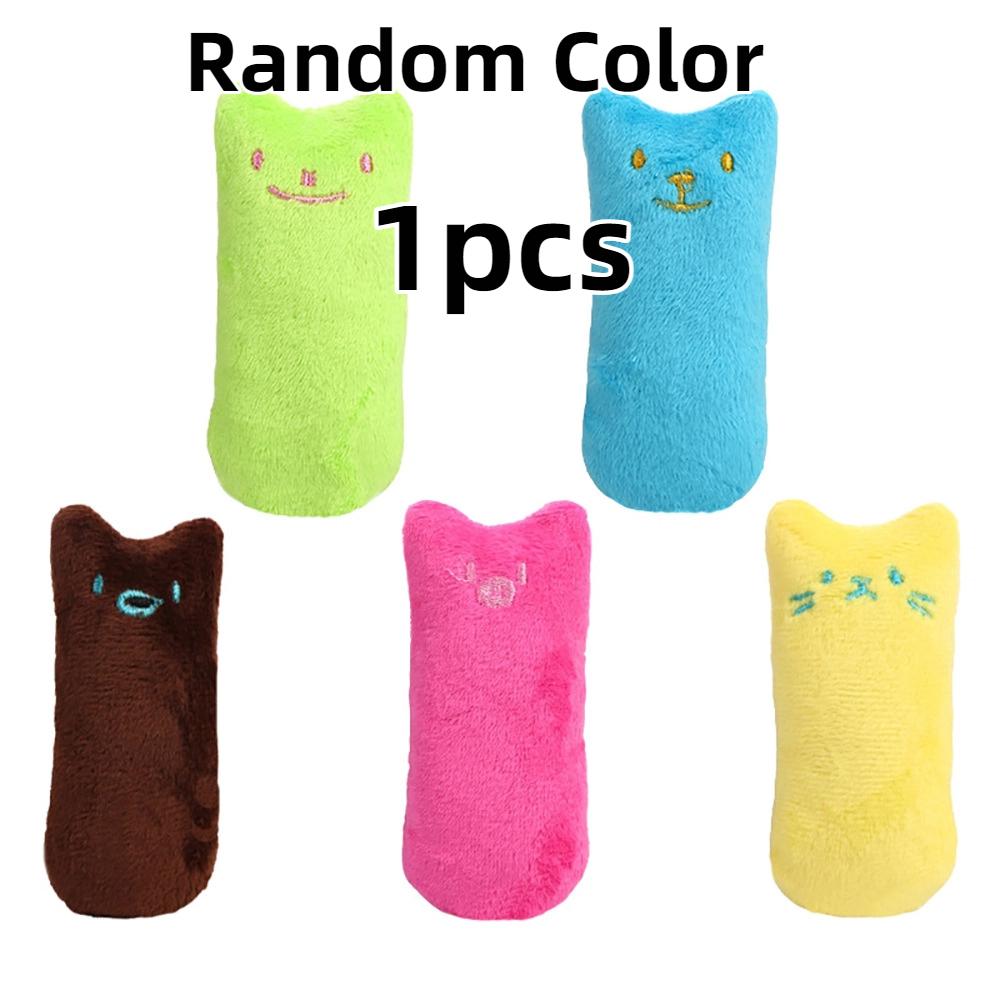 Teeth Grinding Catnip Toys Funny Interactive Plush Cat Toy Pet Kitten Chewing Vocal Toy Claws Thumb Bite Cat Mint For Cats
