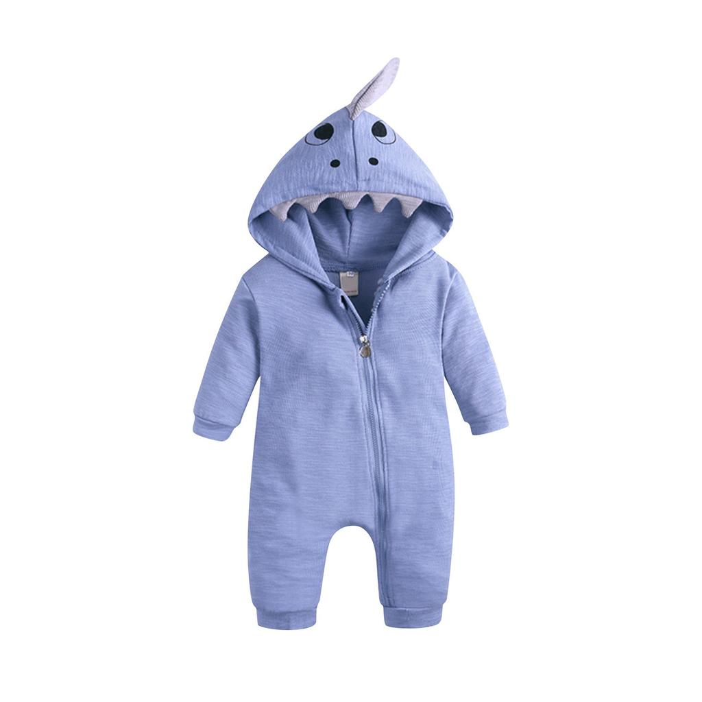 Детская одежда для ползания на Хэллоуин, весенне-осенний комбинезон с капюшоном и длинными рукавами на молнии