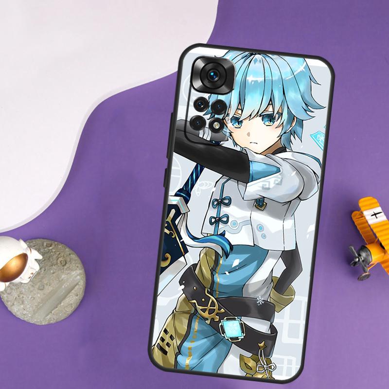 Чехол Genshin Impact Chongyun для Xiaomi Redmi Note 13 14 Pro 12 9 10 11 Pro 10S 11S 12S Redmi 14C 13C 10C 12C