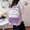 Stylish Color Block Backpack for High School Students - Large Capacity Casual Schoolbag