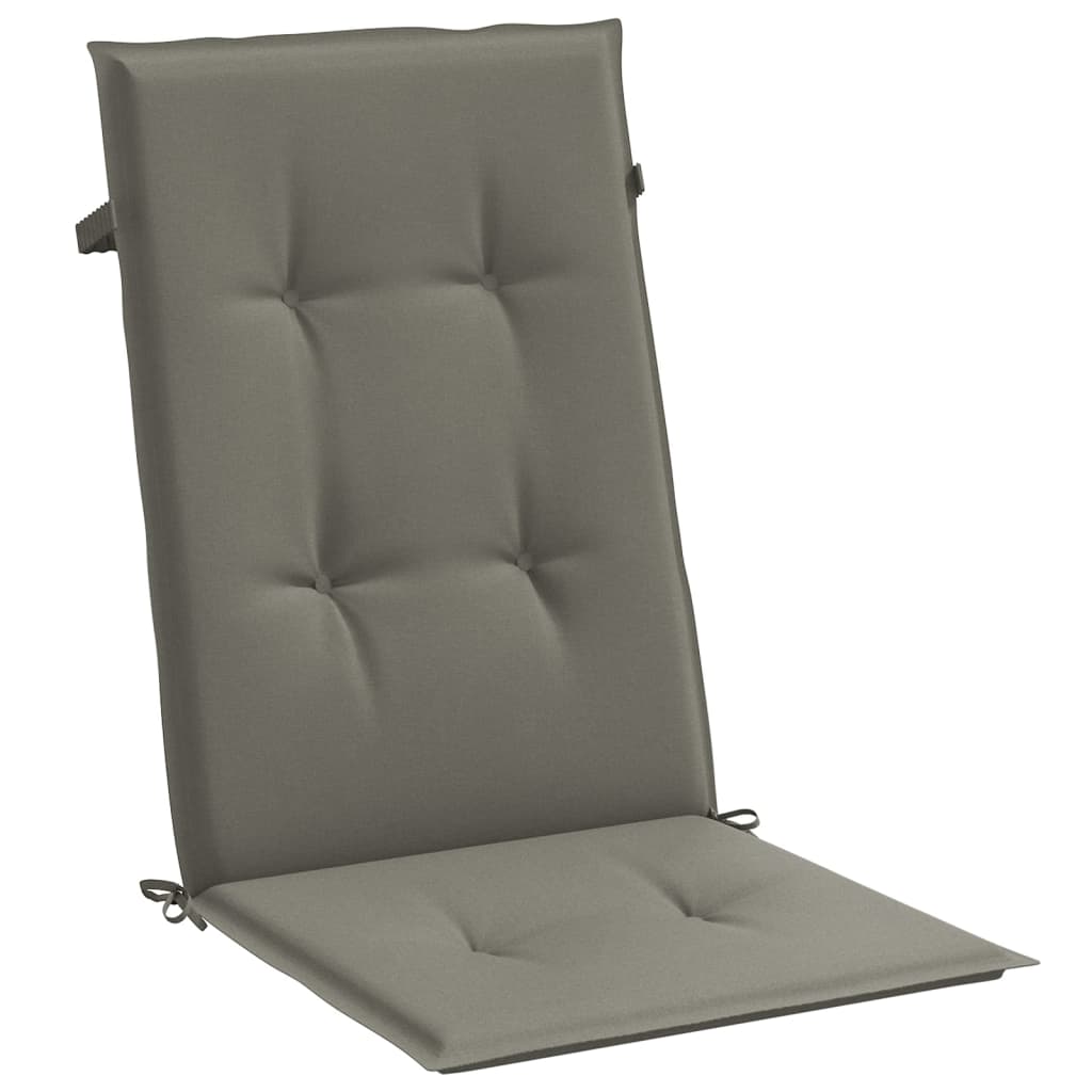 High Back Seat Cushions 6 pcs Dark Grey Melange 120x50x4 cm Fabric