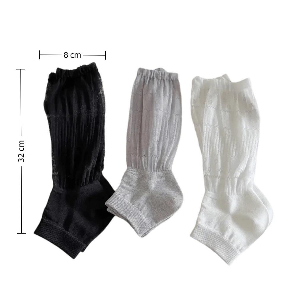 Thin Short Socks Mesh Ruffle Ballet Style Cuffs New Fashion Leg Warmers  Women Girls