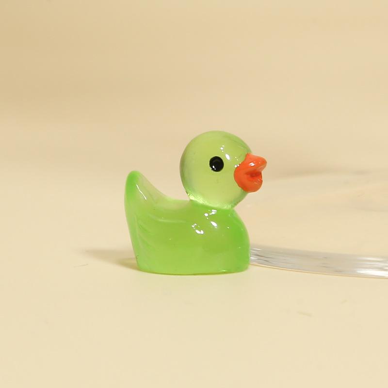 Miniature Colorful Luminous Duck Resin Ornaments for Micro Landscape and Moss Decor