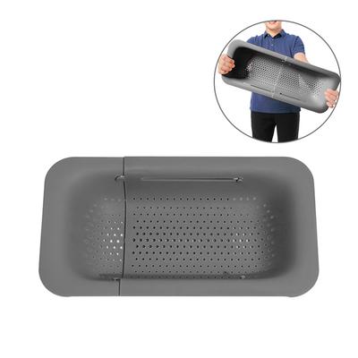 Выдвижная корзина для слива в раковину, пластиковая сушилка для раковины, раздвижной дуршлаг над раковиной для овощей