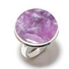 Лепидолит Драгоценный камень Ручная работа Серебро 925 пробы Подарок Ювелирное изделие Кольцо Размер 10 q6R79