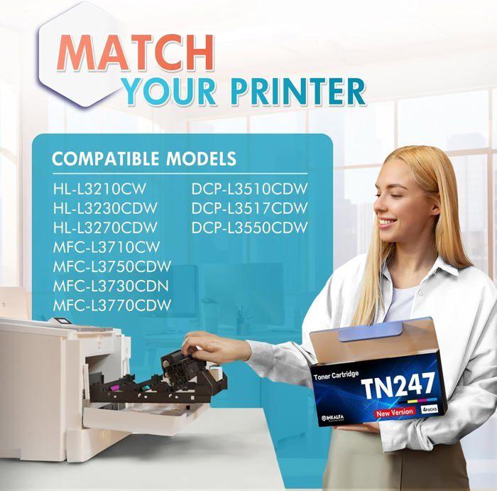 Toner Compatible - LAMPE DU PARFUMEUR - TN-243CMYK - Pack de 4 - Multi-couleurs - 3000 pages par noir